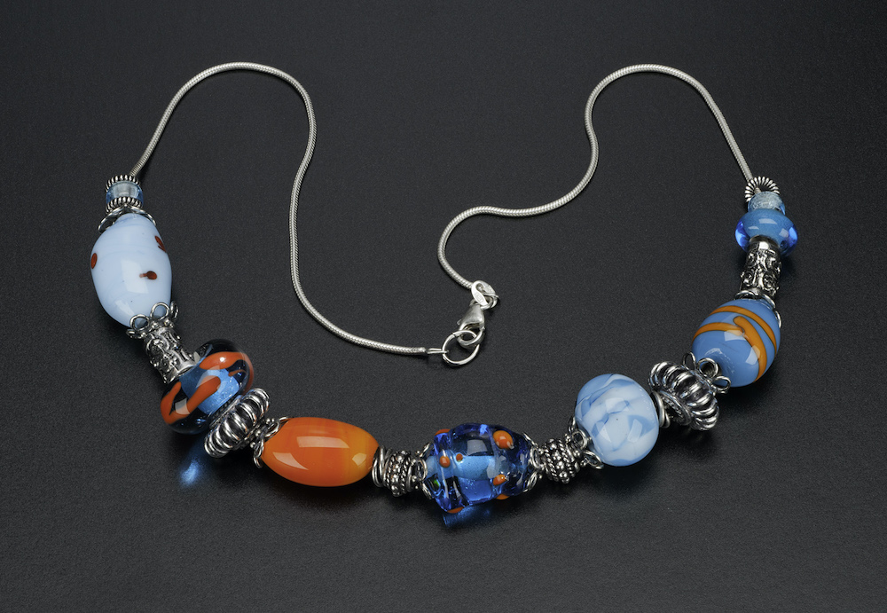 Coral and Blue necklace Coral and Blue necklace